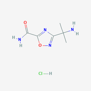 3-(2-Aminopropan-2-yl)-1,2,4-oxadiazole-5-carboxamide;hydrochloride
