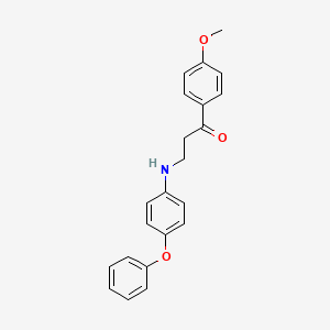 molecular formula C22H21NO3 B2708867 1-(4-甲氧基苯基)-3-(4-苯氧基苯胺基)-1-丙酮 CAS No. 725701-12-2