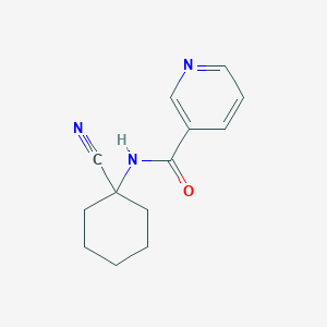 molecular formula C13H15N3O B2708880 N-(1-cyanocyclohexyl)pyridine-3-carboxamide CAS No. 1266980-76-0