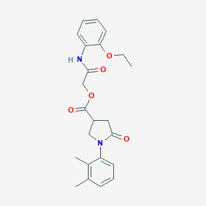 2-(2-Ethoxyanilino)-2-oxoethyl 1-(2,3-dimethylphenyl)-5-oxo-3-pyrrolidinecarboxylate