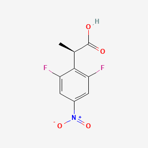 molecular formula C9H7F2NO4 B2708890 (2R)-2-(2,6-Difluoro-4-nitrophenyl)propanoic acid CAS No. 2248174-69-6