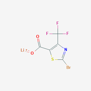 molecular formula C5BrF3LiNO2S B2708894 Lithium(1+) ion 2-bromo-4-(trifluoromethyl)-1,3-thiazole-5-carboxylate CAS No. 1955541-33-9