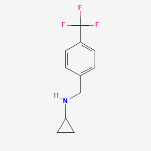 molecular formula C11H13ClF3N B2708910 N-[4-(trifluoromethyl)benzyl]cyclopropanamine CAS No. 643007-99-2