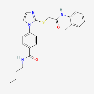 N-butyl-4-(2-((2-oxo-2-(o-tolylamino)ethyl)thio)-1H-imidazol-1-yl)benzamide
