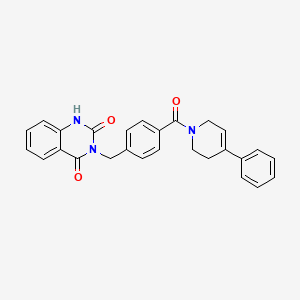 molecular formula C27H23N3O3 B2708917 3-[[4-(4-苯基-3,6-二氢-2H-吡啶-1-羰基)苯基]甲基]-1H-喹唑啉-2,4-二酮 CAS No. 896374-47-3