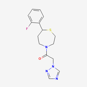 1-(7-(2-fluorophenyl)-1,4-thiazepan-4-yl)-2-(1H-1,2,4-triazol-1-yl)ethanone