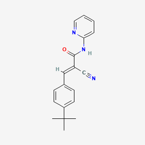 molecular formula C19H19N3O B2708928 (E)-3-(4-tert-butylphenyl)-2-cyano-N-pyridin-2-ylprop-2-enamide CAS No. 488857-90-5
