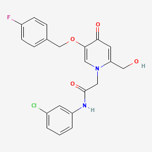 N-(3-chlorophenyl)-2-(5-((4-fluorobenzyl)oxy)-2-(hydroxymethyl)-4-oxopyridin-1(4H)-yl)acetamide