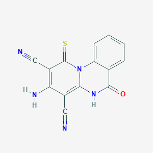3-amino-6-oxo-1-thioxo-5,6-dihydro-1H-pyrido[1,2-a]quinazoline-2,4-dicarbonitrile