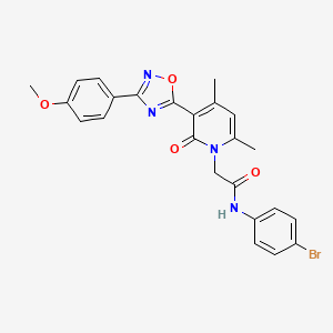 N-(4-bromophenyl)-2-(3-(3-(4-methoxyphenyl)-1,2,4-oxadiazol-5-yl)-4,6-dimethyl-2-oxopyridin-1(2H)-yl)acetamide