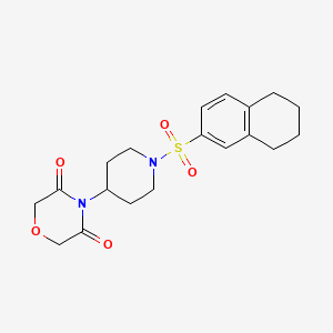 4-(1-((5,6,7,8-Tetrahydronaphthalen-2-yl)sulfonyl)piperidin-4-yl)morpholine-3,5-dione