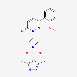 2-[1-[(3,5-Dimethyl-1H-pyrazol-4-yl)sulfonyl]azetidin-3-yl]-6-(2-methoxyphenyl)pyridazin-3-one