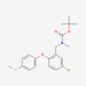 Tert-butyl 5-bromo-2-(4-(methylthio)phenoxy)benzyl(methyl)carbamate