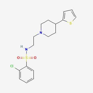 2-chloro-N-(2-(4-(thiophen-2-yl)piperidin-1-yl)ethyl)benzenesulfonamide