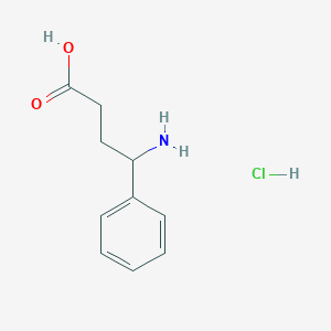 molecular formula C10H14ClNO2 B2708979 4-Amino-4-phenylbutanoic acid hydrochloride CAS No. 1010129-08-4; 122602-44-2