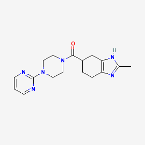 (2-methyl-4,5,6,7-tetrahydro-1H-benzo[d]imidazol-5-yl)(4-(pyrimidin-2-yl)piperazin-1-yl)methanone