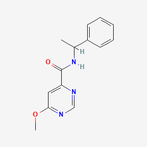 6-methoxy-N-(1-phenylethyl)pyrimidine-4-carboxamide