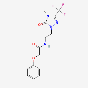 N-(2-(4-methyl-5-oxo-3-(trifluoromethyl)-4,5-dihydro-1H-1,2,4-triazol-1-yl)ethyl)-2-phenoxyacetamide
