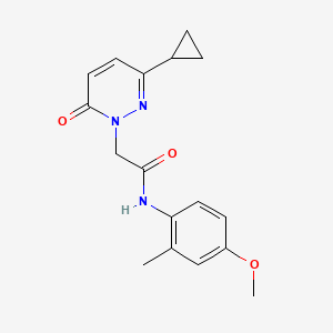 2-(3-cyclopropyl-6-oxo-1,6-dihydropyridazin-1-yl)-N-(4-methoxy-2-methylphenyl)acetamide