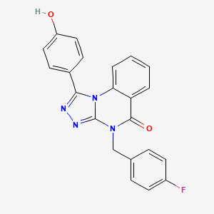 molecular formula C22H15FN4O2 B2709007 4-(4-fluorobenzyl)-1-(4-hydroxyphenyl)[1,2,4]triazolo[4,3-a]quinazolin-5(4H)-one CAS No. 902890-87-3