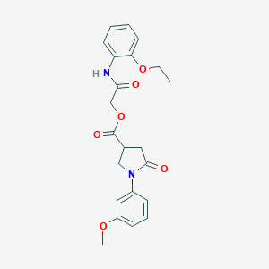 molecular formula C22H24N2O6 B270901 2-(2-Ethoxyanilino)-2-oxoethyl 1-(3-methoxyphenyl)-5-oxo-3-pyrrolidinecarboxylate 