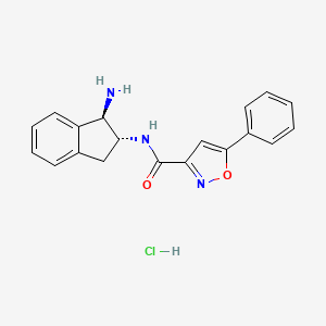N-[(1R,2R)-1-Amino-2,3-dihydro-1H-inden-2-yl]-5-phenyl-1,2-oxazole-3-carboxamide;hydrochloride