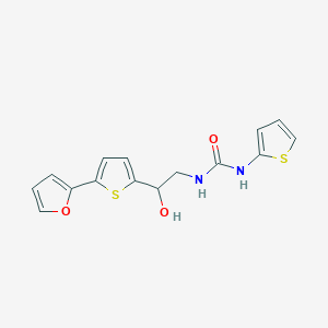 molecular formula C15H14N2O3S2 B2709012 1-[2-[5-(Furan-2-yl)thiophen-2-yl]-2-hydroxyethyl]-3-thiophen-2-ylurea CAS No. 2320856-88-8