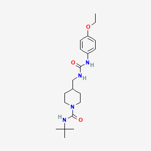 molecular formula C20H32N4O3 B2709013 N-(tert-butyl)-4-((3-(4-ethoxyphenyl)ureido)methyl)piperidine-1-carboxamide CAS No. 1235235-75-2