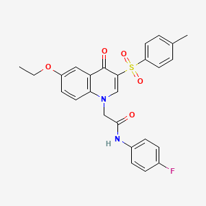 2-(6-ethoxy-4-oxo-3-tosylquinolin-1(4H)-yl)-N-(4-fluorophenyl)acetamide