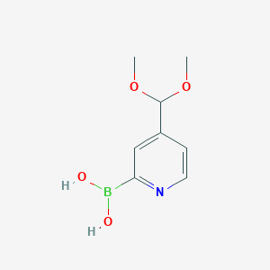 molecular formula C8H12BNO4 B2709029 [4-(Dimethoxymethyl)pyridin-2-yl]boronic acid CAS No. 1908439-18-8