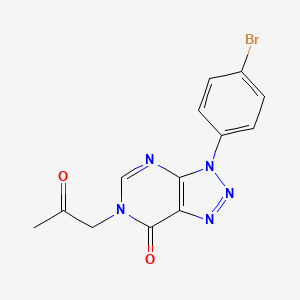 molecular formula C13H10BrN5O2 B2709042 3-(4-Bromophenyl)-6-(2-oxopropyl)triazolo[4,5-d]pyrimidin-7-one CAS No. 893922-97-9
