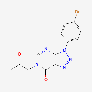 molecular formula C13H10BrN5O2 B2709042 3-(4-bromophenyl)-6-(2-oxopropyl)-3H,6H,7H-[1,2,3]triazolo[4,5-d]pyrimidin-7-one CAS No. 893922-97-9