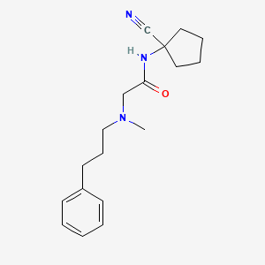 N-(1-cyanocyclopentyl)-2-[methyl(3-phenylpropyl)amino]acetamide