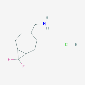 (8,8-Difluoro-4-bicyclo[5.1.0]octanyl)methanamine;hydrochloride