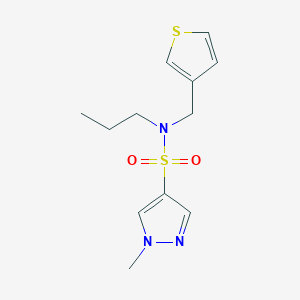 molecular formula C12H17N3O2S2 B2709052 1-methyl-N-propyl-N-(thiophen-3-ylmethyl)-1H-pyrazole-4-sulfonamide CAS No. 1797791-68-4