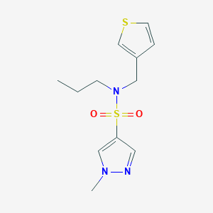 molecular formula C12H17N3O2S2 B2709052 1-甲基-N-丙基-N-(噻吩-3-基甲基)-1H-吡唑-4-磺酰胺 CAS No. 1797791-68-4