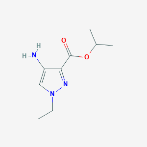 molecular formula C9H15N3O2 B2709054 Isopropyl 4-amino-1-ethyl-1h-pyrazole-3-carboxylate CAS No. 956234-31-4