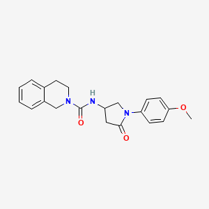 molecular formula C21H23N3O3 B2709064 N-(1-(4-methoxyphenyl)-5-oxopyrrolidin-3-yl)-3,4-dihydroisoquinoline-2(1H)-carboxamide CAS No. 877640-26-1