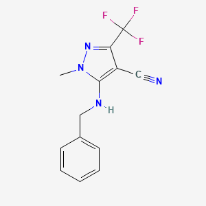 5-(benzylamino)-1-methyl-3-(trifluoromethyl)-1H-pyrazole-4-carbonitrile
