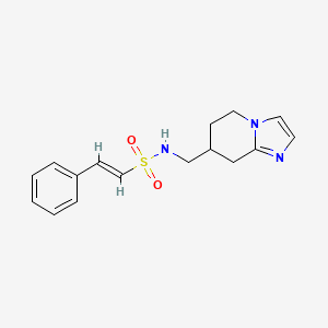 (E)-2-Phenyl-N-(5,6,7,8-tetrahydroimidazo[1,2-a]pyridin-7-ylmethyl)ethenesulfonamide