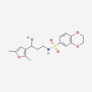 N-(3-(2,5-dimethylfuran-3-yl)-3-hydroxypropyl)-2,3-dihydrobenzo[b][1,4]dioxine-6-sulfonamide