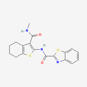 N-[3-(methylcarbamoyl)-4,5,6,7-tetrahydro-1-benzothiophen-2-yl]-1,3-benzothiazole-2-carboxamide