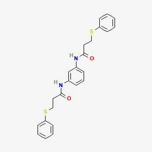 molecular formula C24H24N2O2S2 B2709088 3-phenylsulfanyl-N-[3-(3-phenylsulfanylpropanoylamino)phenyl]propanamide CAS No. 391896-69-8