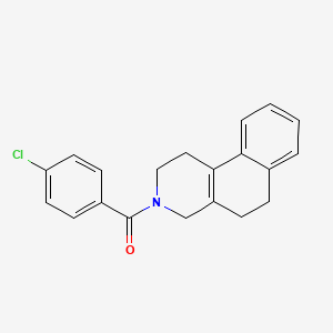 molecular formula C20H18ClNO B2709089 (4-chlorophenyl)[1,4,5,6-tetrahydrobenzo[f]isoquinolin-3(2H)-yl]methanone CAS No. 400074-06-8