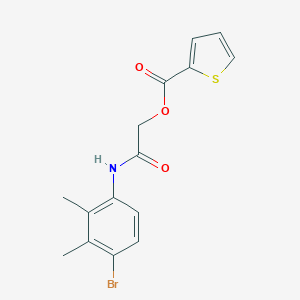 molecular formula C15H14BrNO3S B270910 2-(4-Bromo-2,3-dimethylanilino)-2-oxoethyl 2-thiophenecarboxylate 