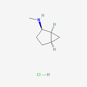 molecular formula C7H14ClN B2709108 (1S,2R,5R)-N-甲基双环[3.1.0]己烷-2-胺；盐酸盐 CAS No. 2580103-44-0