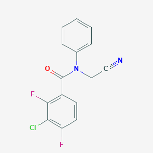 molecular formula C15H9ClF2N2O B2709112 3-chloro-N-(cyanomethyl)-2,4-difluoro-N-phenylbenzamide CAS No. 2094505-78-7