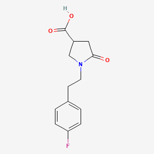 molecular formula C13H14FNO3 B2709118 1-[2-(4-Fluorophenyl)ethyl]-5-oxopyrrolidine-3-carboxylic acid CAS No. 842971-84-0
