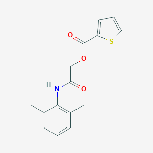 molecular formula C15H15NO3S B270912 2-(2,6-Dimethylanilino)-2-oxoethyl 2-thiophenecarboxylate 