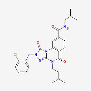 2-(2-chlorobenzyl)-N-isobutyl-4-isopentyl-1,5-dioxo-1,2,4,5-tetrahydro-[1,2,4]triazolo[4,3-a]quinazoline-8-carboxamide